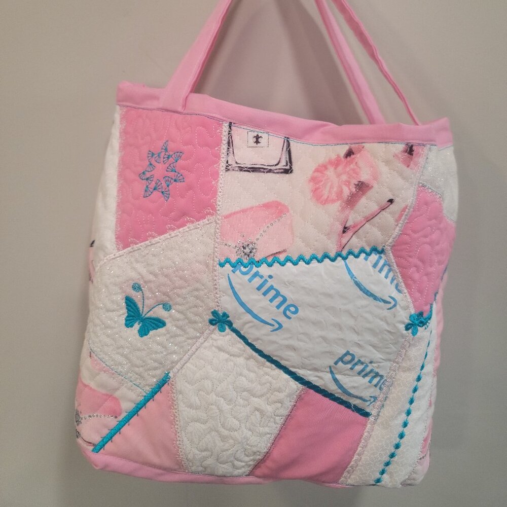 One of a Kind Hand Held Pink Prim Purse